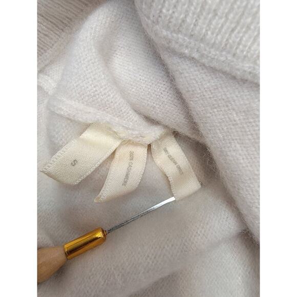 Bamford Jogger Pants Womens Sz Small 100%Cashmere Lounge Drawstring Sand - Picture 6 of 7